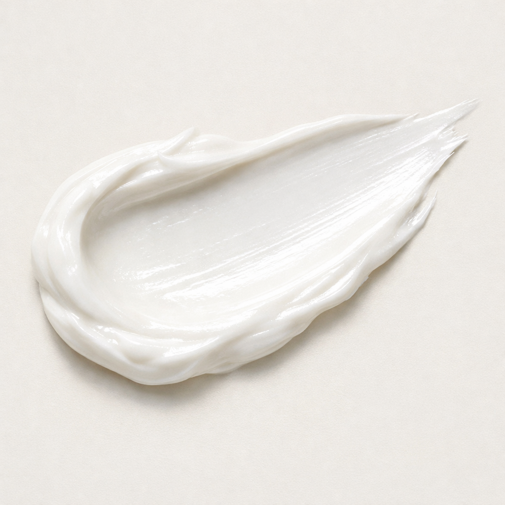 NatureGlow Power Repair Cream texture — barrier-first skincare handcrafted in Derbyshire